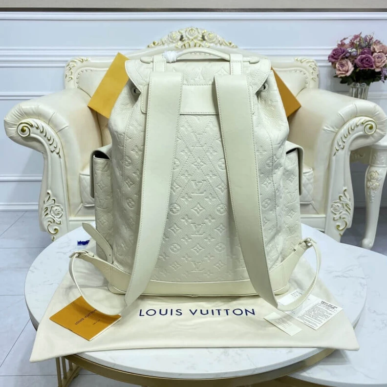 Replica bag Textile l Louis Vuitton Christopher Backpack GM White