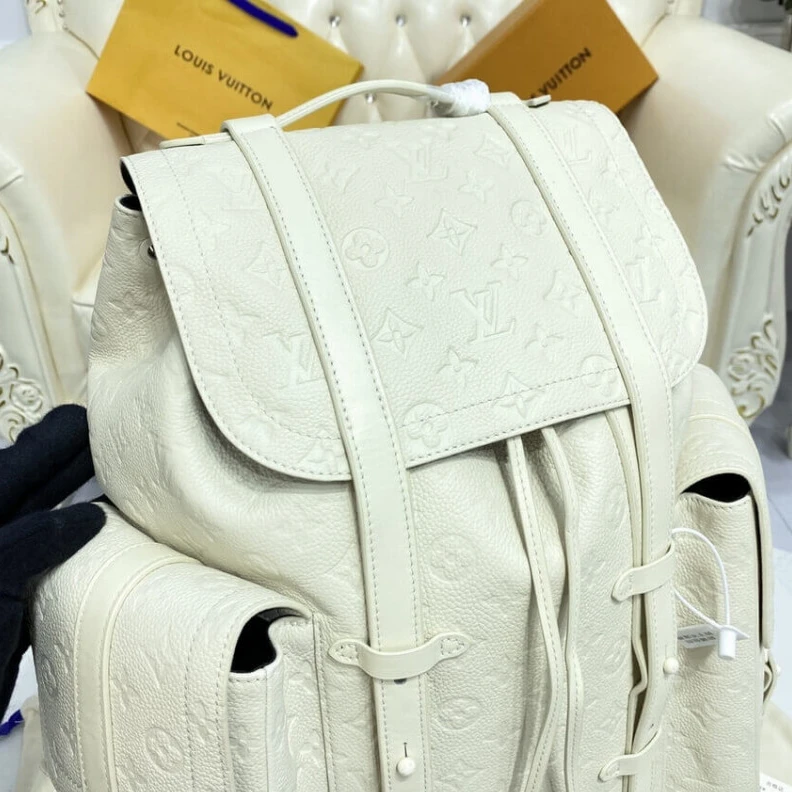 Replica bag Textile l Louis Vuitton Christopher Backpack GM White