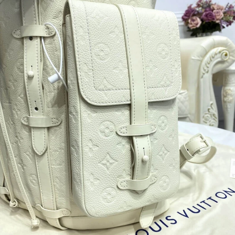 Replica bag Textile l Louis Vuitton Christopher Backpack GM White