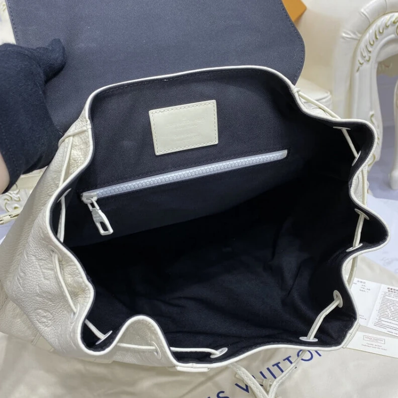 Replica bag Textile l Louis Vuitton Christopher Backpack GM White