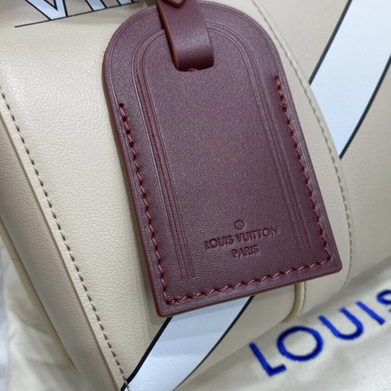 Lv belts replica Cowhidele Louis Vuitton City Keepall Bag Cream