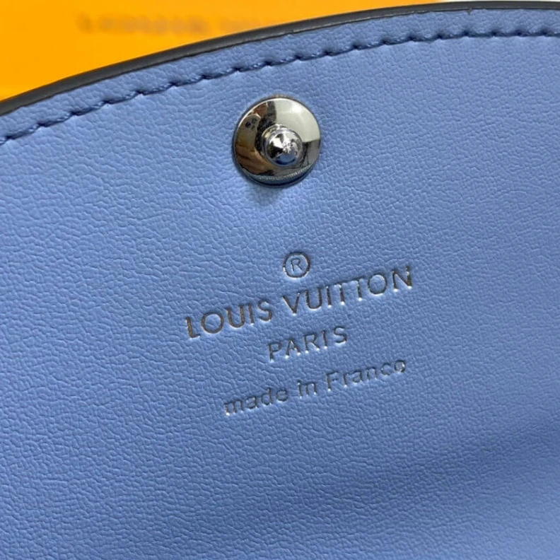 Replica bags lv Press stu Louis Vuitton Coin Purse in Blue Gradient Mahina Perforated Leather