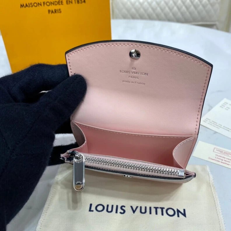 Louis vuitton locations 2 card sl Louis Vuitton Coin Purse in Pink Gradient Mahina Perforated Leather