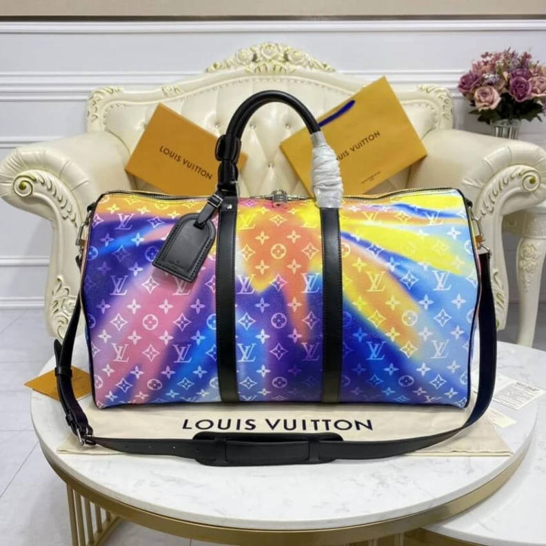 Handle:Do Louis Vuitton Colorful Diffuse Keepall Bandouliere 50