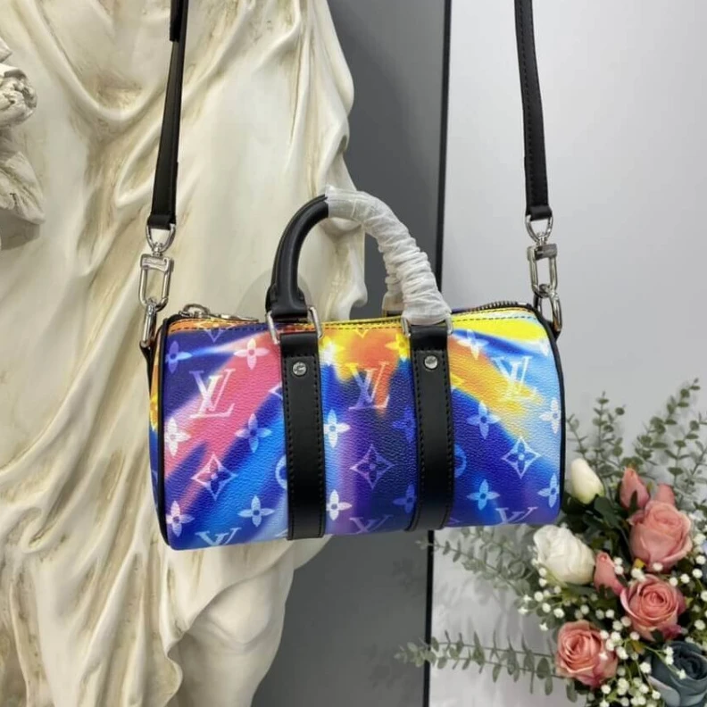 Lv belts replica Black har Louis Vuitton Colorful Diffuse Keepall XS
