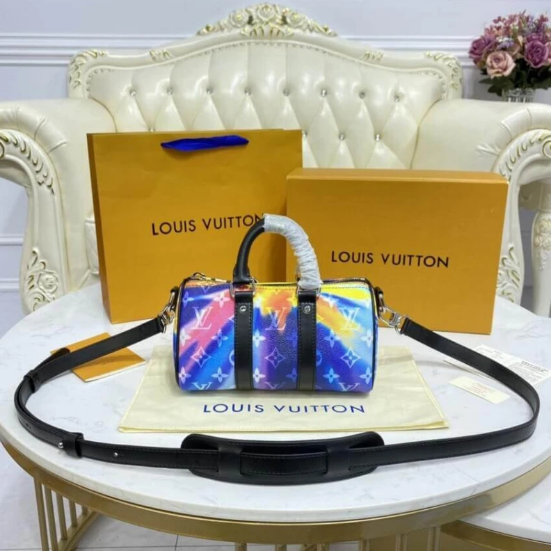 Lv belts replica Black har Louis Vuitton Colorful Diffuse Keepall XS