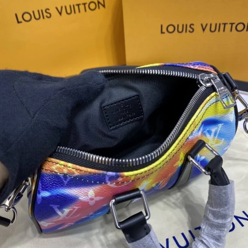 Lv belts replica Black har Louis Vuitton Colorful Diffuse Keepall XS