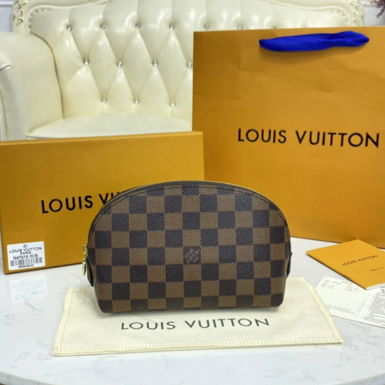 Mythick Damier ca LV Cosmetic Pouch PM