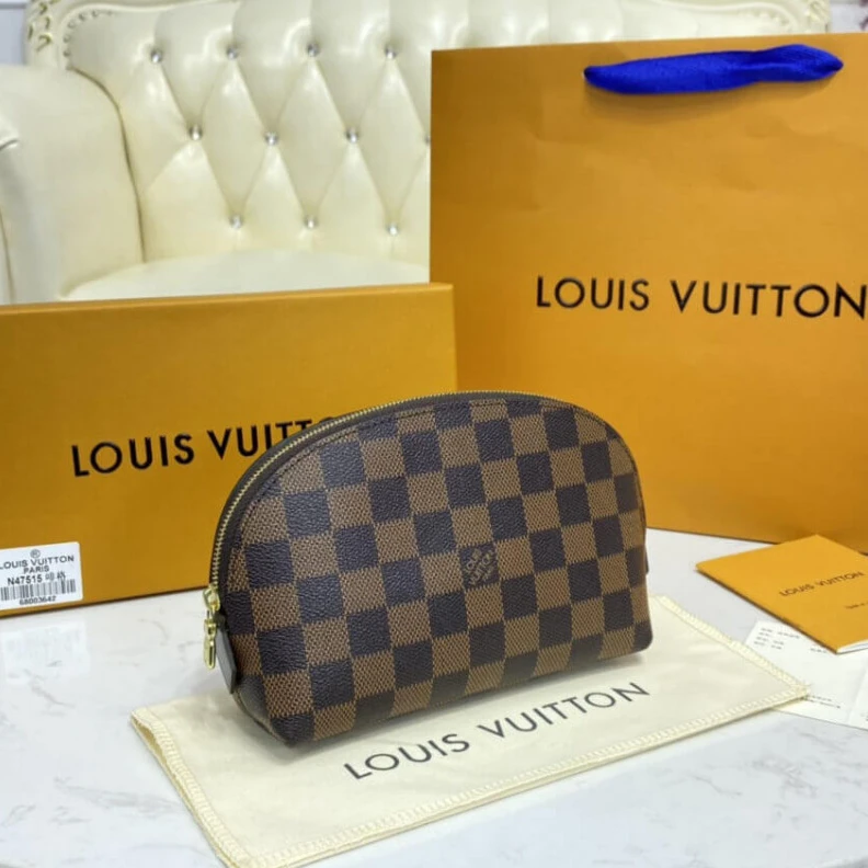 Mythick Damier ca LV Cosmetic Pouch PM