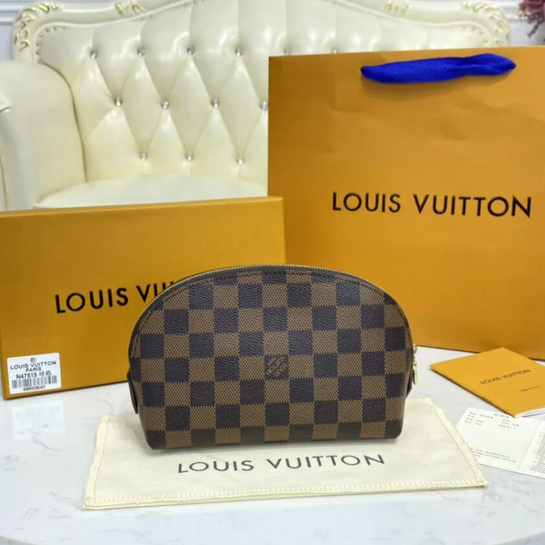 Mythick Damier ca LV Cosmetic Pouch PM