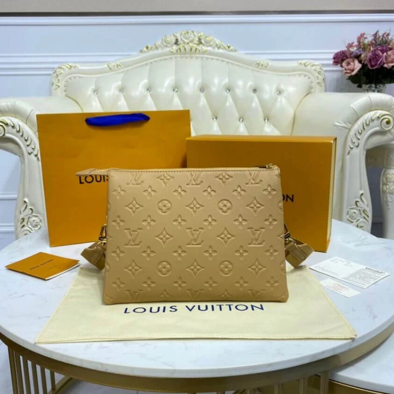 Lv belts replica Strap dro Louis Vuitton Coussin PM Apricot