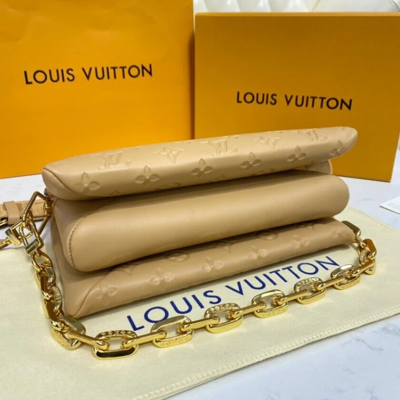 Lv belts replica Strap dro Louis Vuitton Coussin PM Apricot