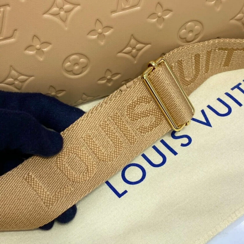Lv belts replica Strap dro Louis Vuitton Coussin PM Apricot