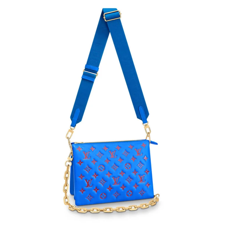 Monogram Louis Vuitton Coussin PM Blue Red