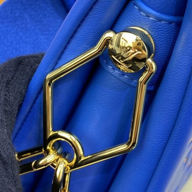 Lv belts replica Monogram Louis Vuitton Coussin PM Blue Red