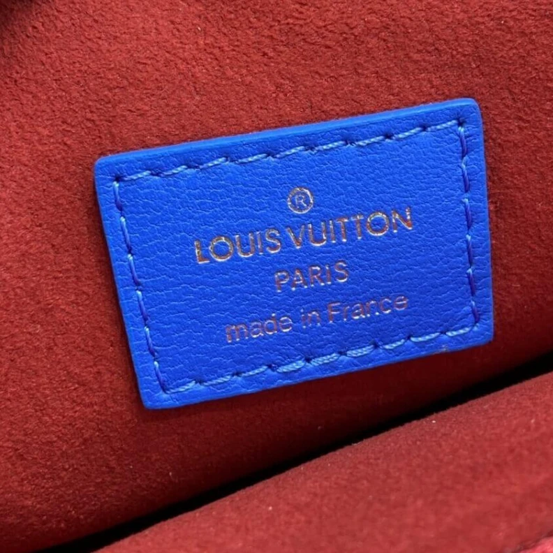 Lv belts replica Monogram Louis Vuitton Coussin PM Blue Red