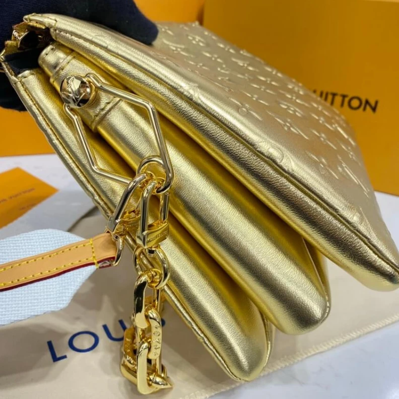 Louis vuitton locations Microfibe Louis Vuitton Coussin PM Gold