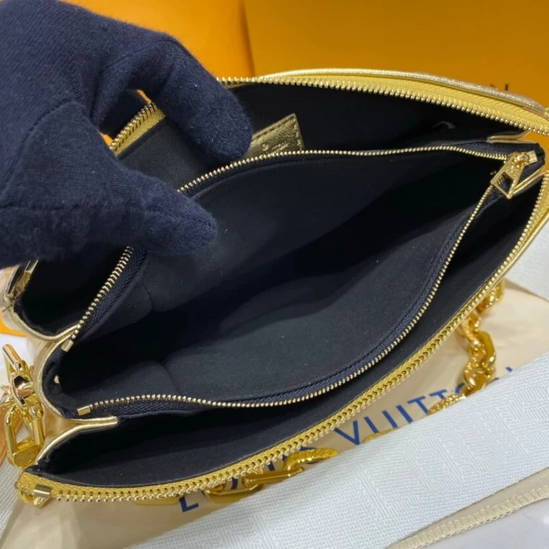 Louis vuitton locations Microfibe Louis Vuitton Coussin PM Gold