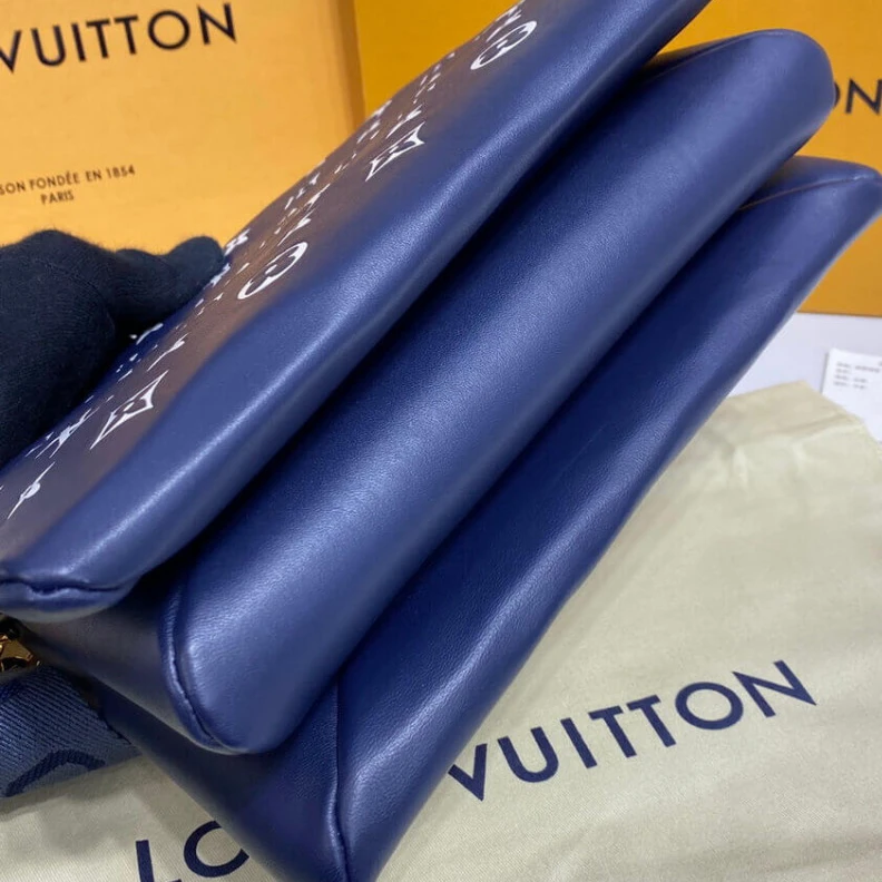Mythick Goldcolor Louis Vuitton Coussin PM Navy Blue