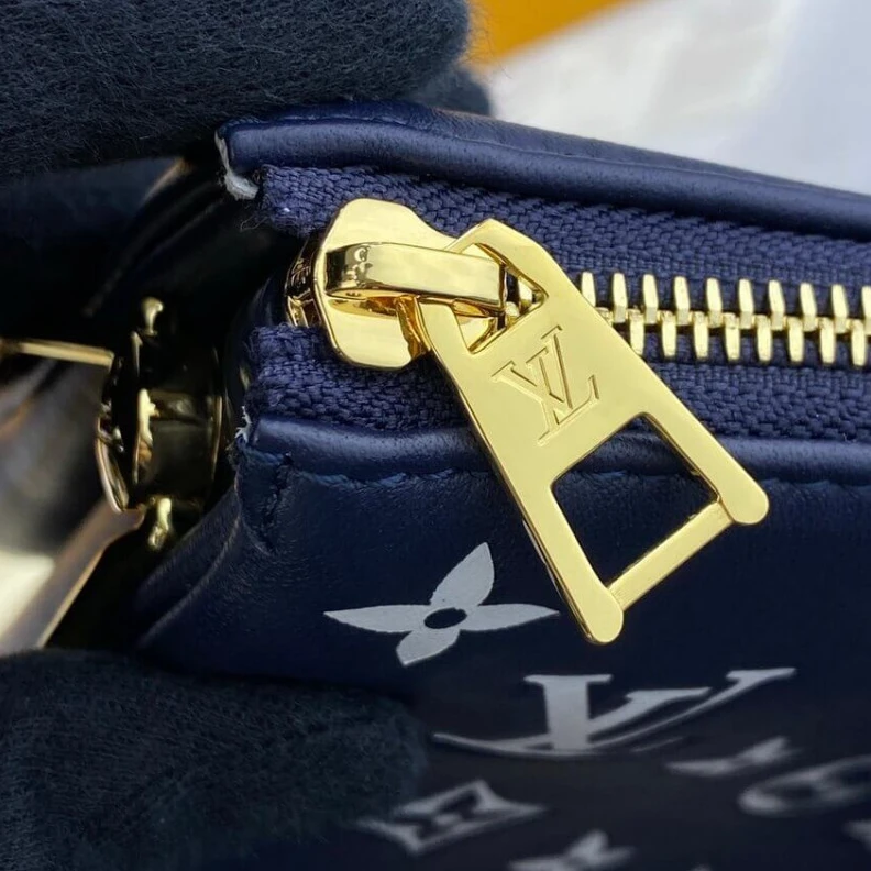Mythick Goldcolor Louis Vuitton Coussin PM Navy Blue