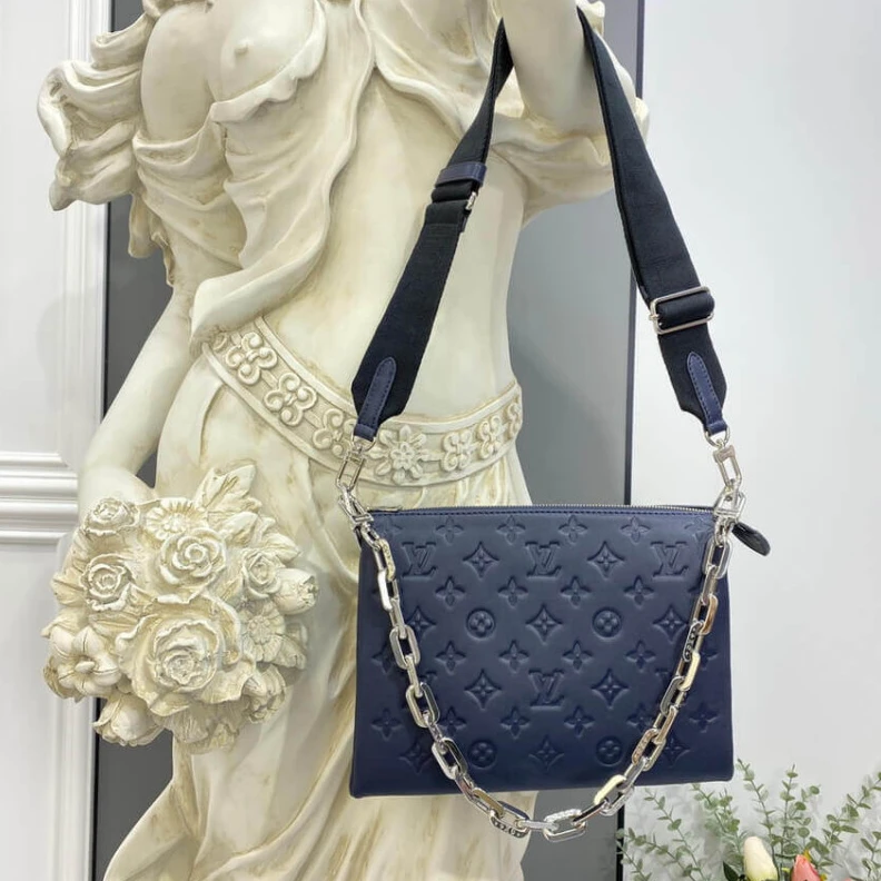 Replica bag Strap dro Louis Vuitton Coussin PM Navy Blue