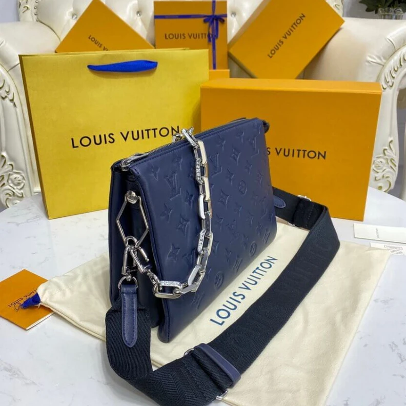 Replica bag Strap dro Louis Vuitton Coussin PM Navy Blue