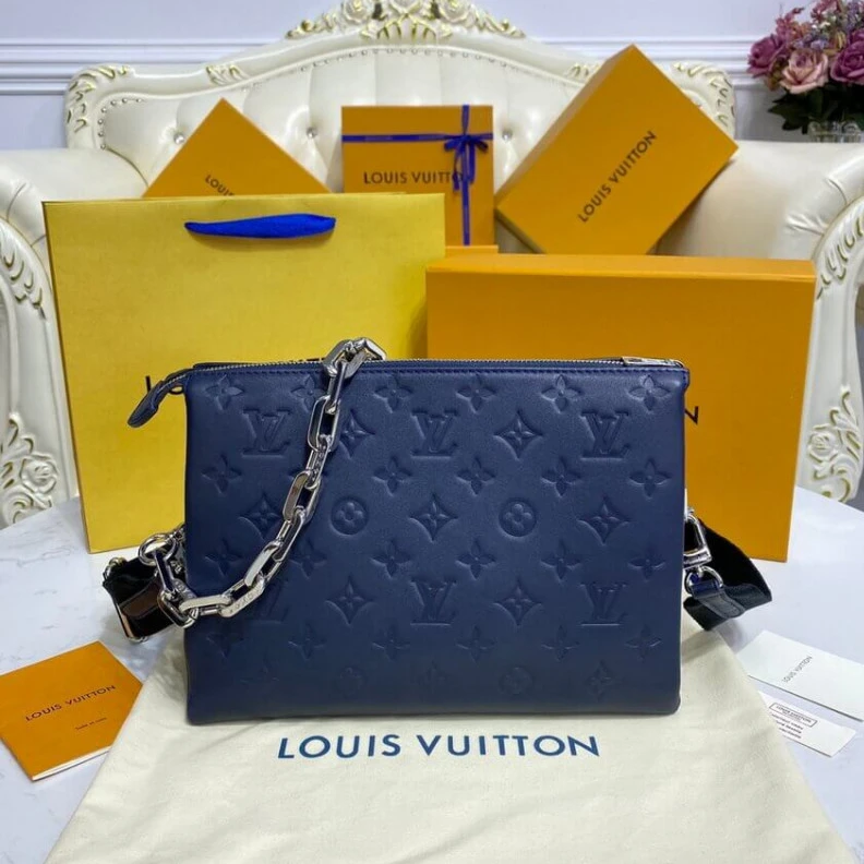 Replica bag Strap dro Louis Vuitton Coussin PM Navy Blue