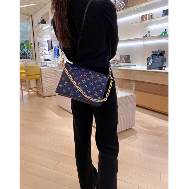 Replica bag Strap: Re Louis Vuitton Coussin PM Navy Blue