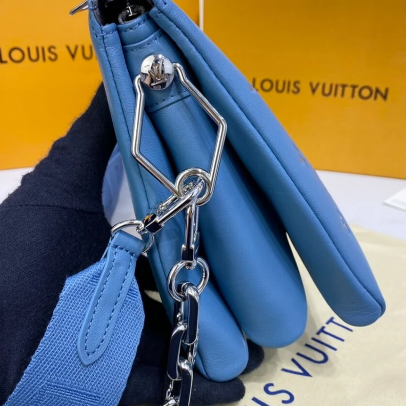 Replica bag Strap dro Louis Vuitton Coussin PM Ocean Blue