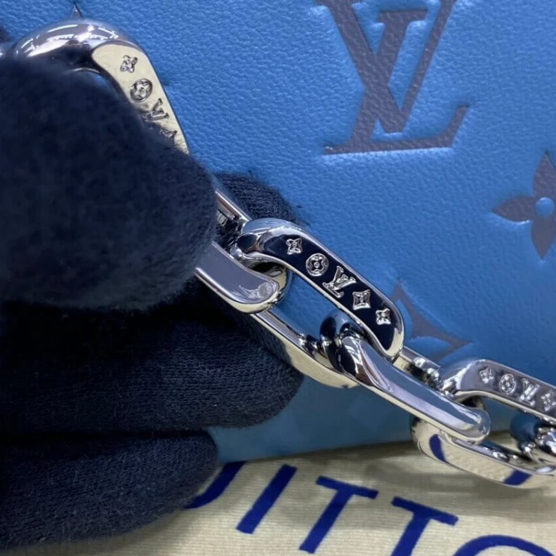 Replica bag Strap dro Louis Vuitton Coussin PM Ocean Blue