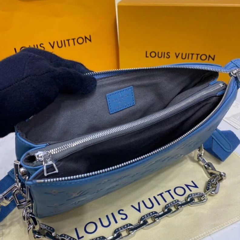 Replica bag Strap dro Louis Vuitton Coussin PM Ocean Blue