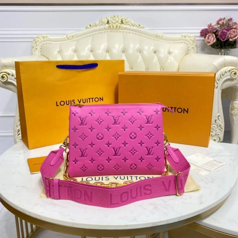 Louis vuitton locations Chain: Re Louis Vuitton Coussin PM Pink