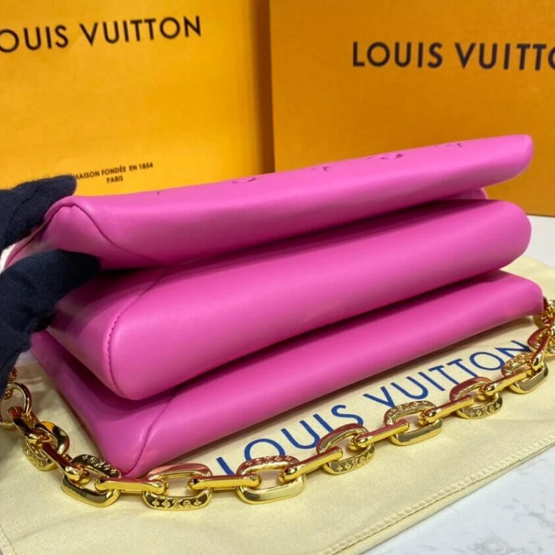Louis vuitton locations Chain: Re Louis Vuitton Coussin PM Pink