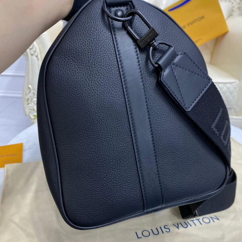 Top lv Handle : Louis Vuitton Cowhide Leather Keepall Bandouliere 40