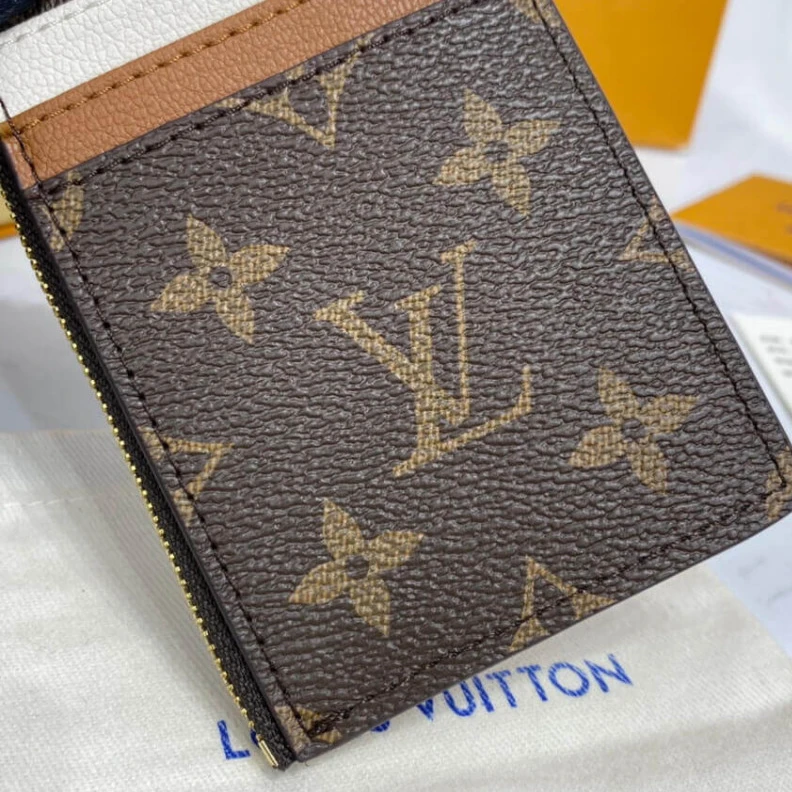 Replica bags lv Zip closu Louis Vuitton Cute Corgi Coin Pouch Brown