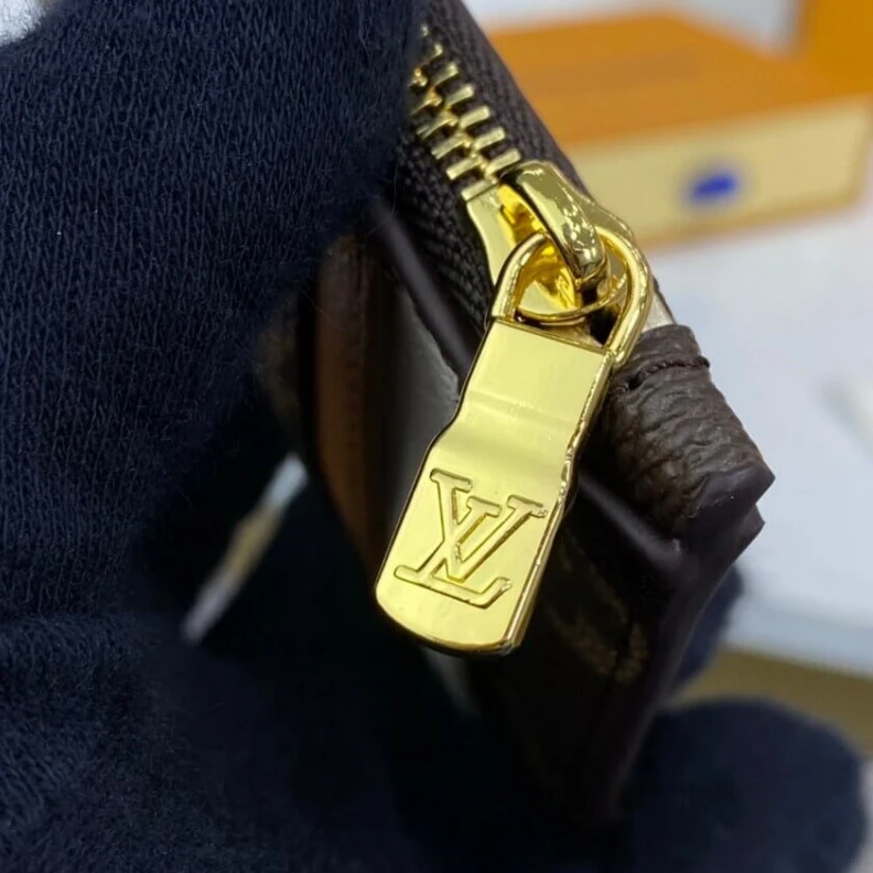Replica bags lv Zip closu Louis Vuitton Cute Corgi Coin Pouch Brown
