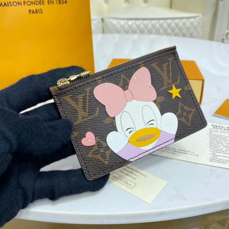 Flat comp Louis Vuitton Daisy Duck Coin & Card Holder