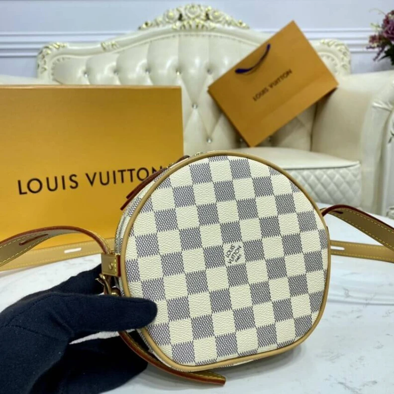 Replica bag For Summer Louis Vuitton Damier Azur Boite Chapeau Souple PM