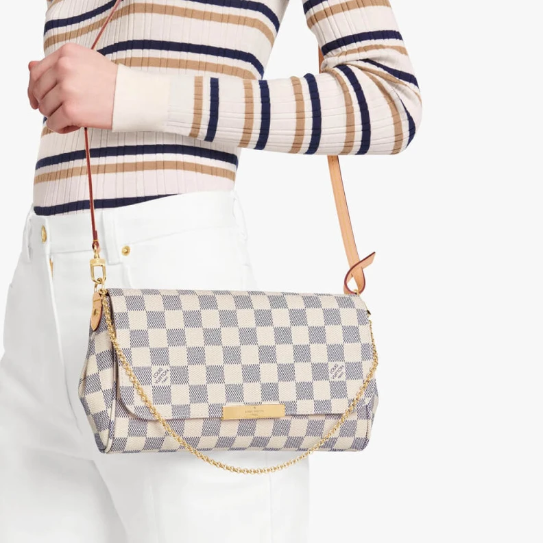 Mythick ru Removable LV Damier Azur Canvas Favorite MM