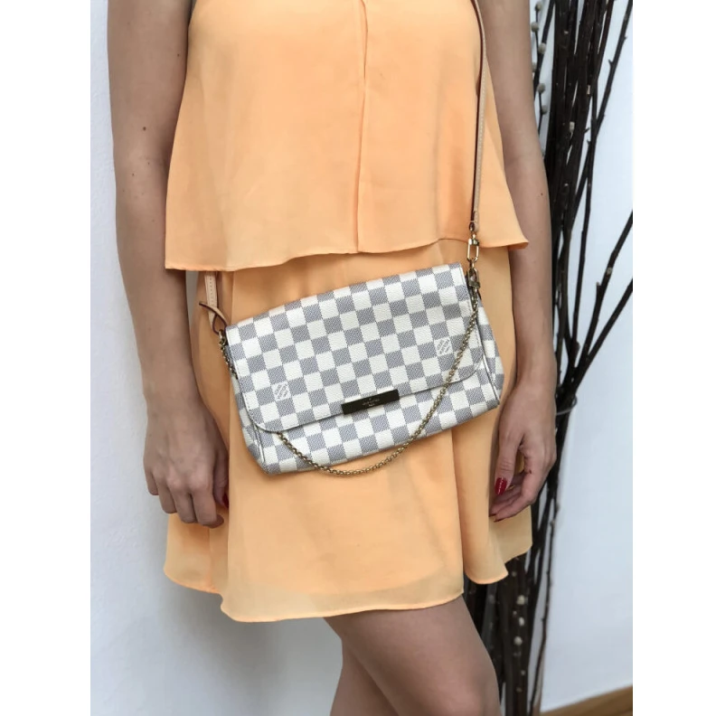 Mythick ru Removable LV Damier Azur Canvas Favorite MM