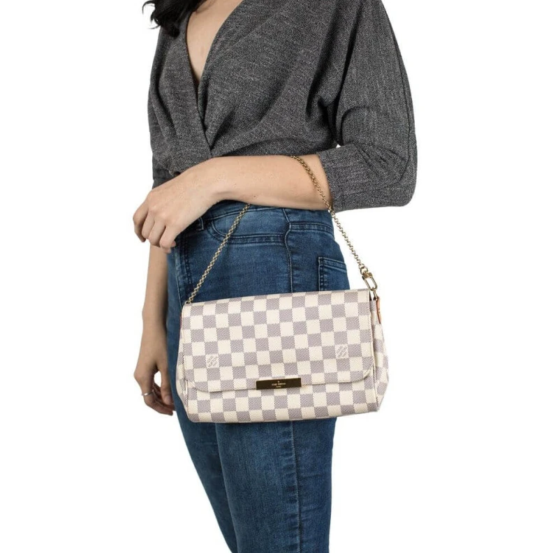 Mythick ru Removable LV Damier Azur Canvas Favorite MM