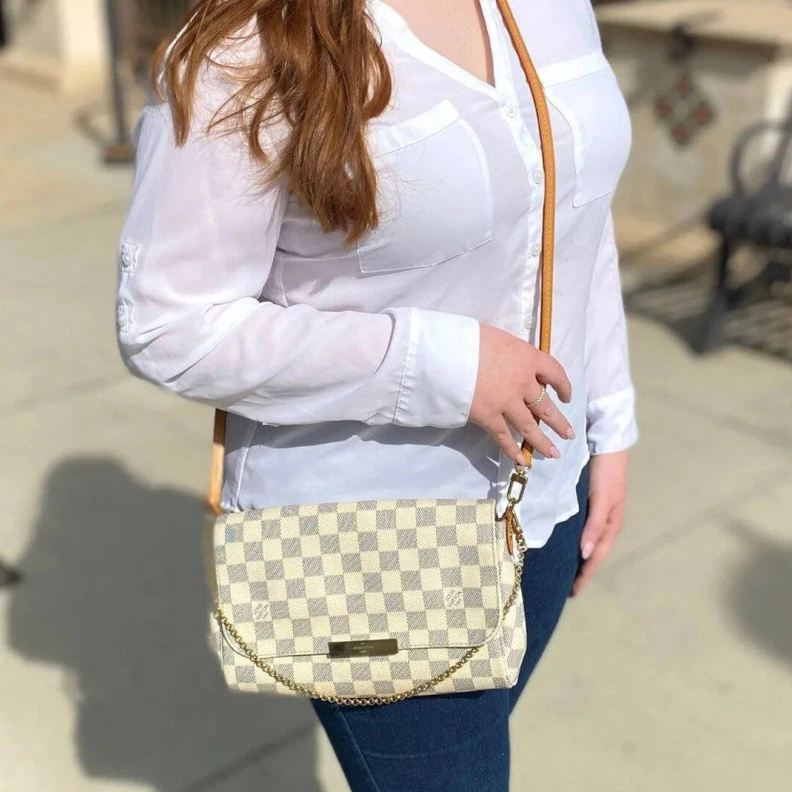 Mythick ru Removable LV Damier Azur Canvas Favorite MM
