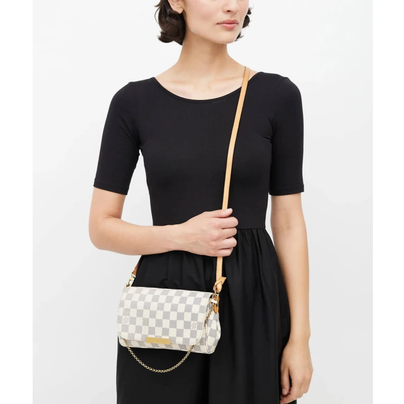 Mythick ru Interior LV Damier Azur Canvas Favorite PM