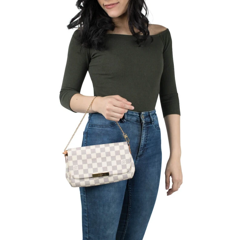 Mythick ru Interior LV Damier Azur Canvas Favorite PM