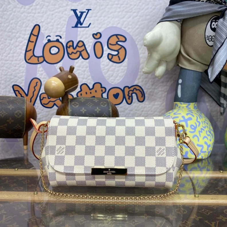 Mythick ru Interior LV Damier Azur Canvas Favorite PM