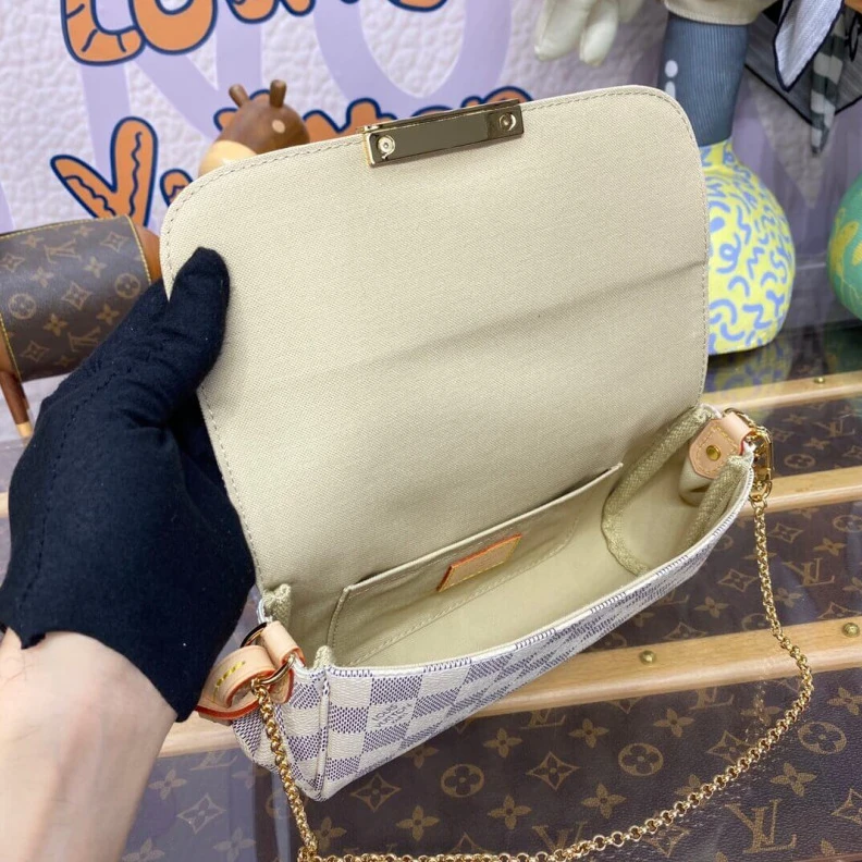Mythick ru Interior LV Damier Azur Canvas Favorite PM