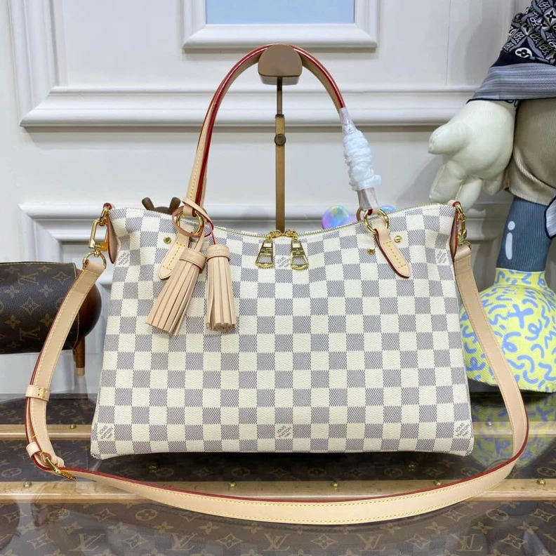 Top lv Inside fl LV Damier Azur Canvas Lymington Bag