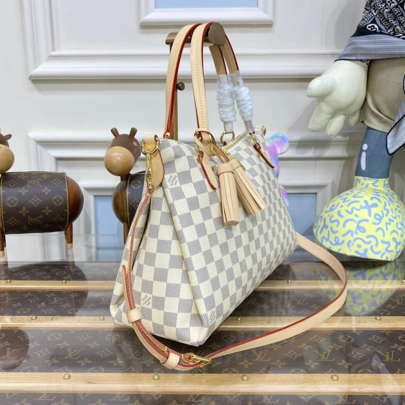 Top lv Inside fl LV Damier Azur Canvas Lymington Bag