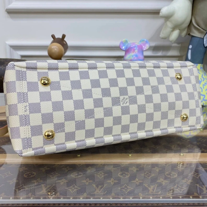 Top lv Inside fl LV Damier Azur Canvas Lymington Bag