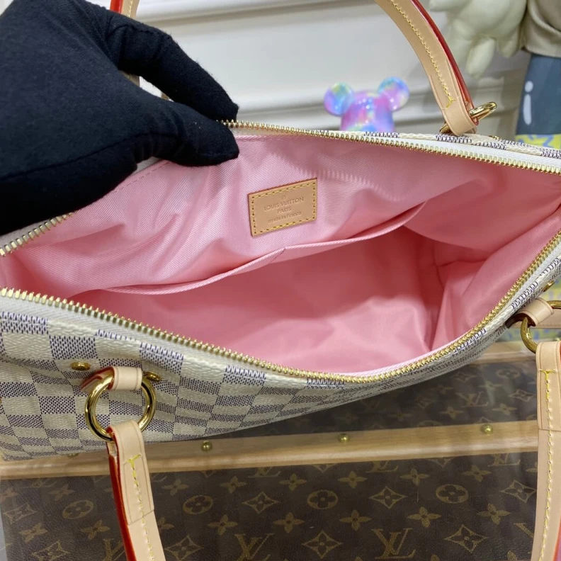 Top lv Inside fl LV Damier Azur Canvas Lymington Bag